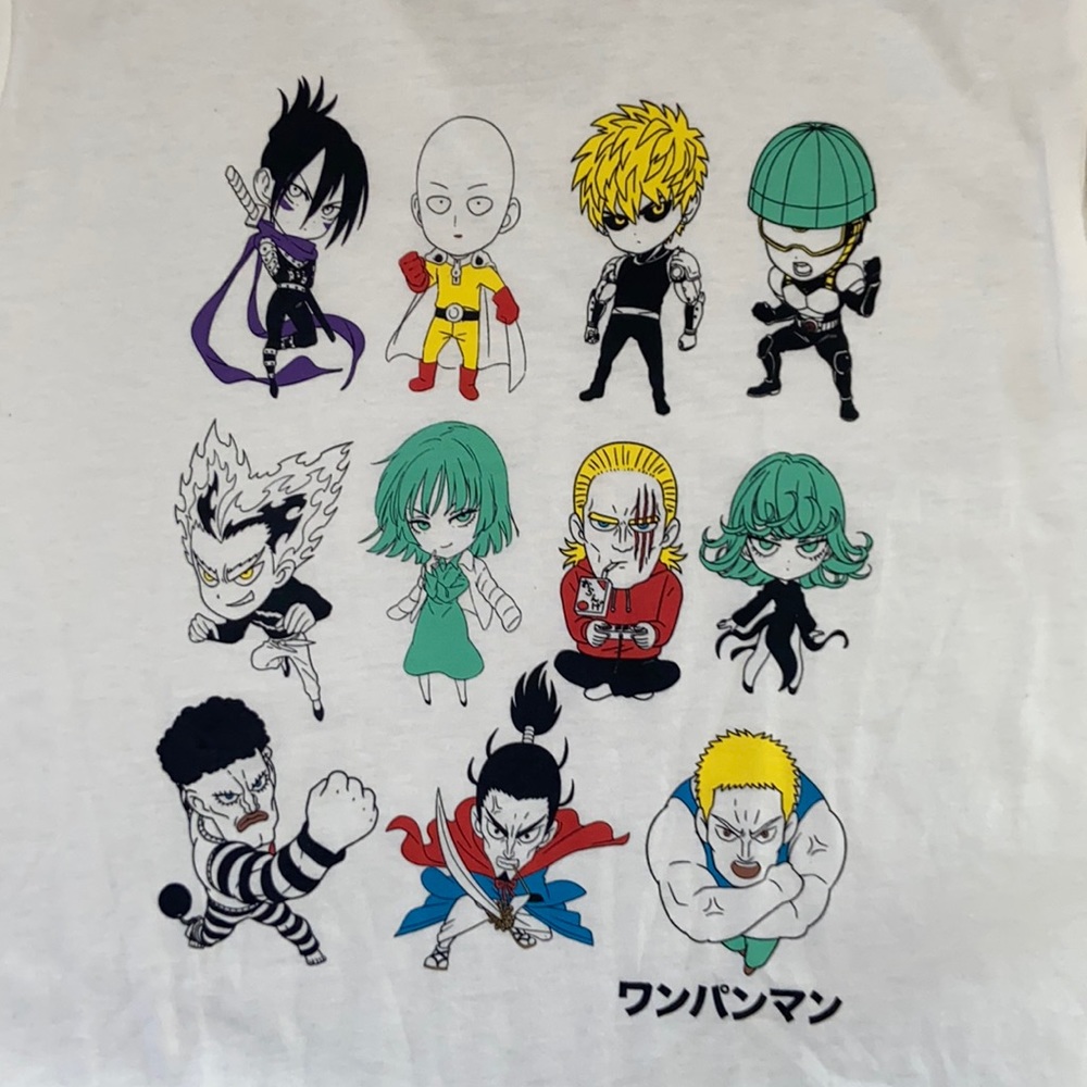One Punch Man Anime Brand T-shirt Graphic of Characters Size 2X